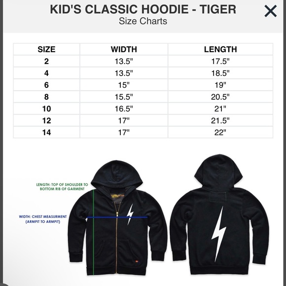 Aviator Nation Kids Blue Tiger Hoodie- Size 2 - Picture 8 of 8